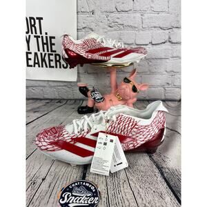 Adidas Adizero Electric II 2 Football Cleats Mens 13 Red White NFL Boots NEW